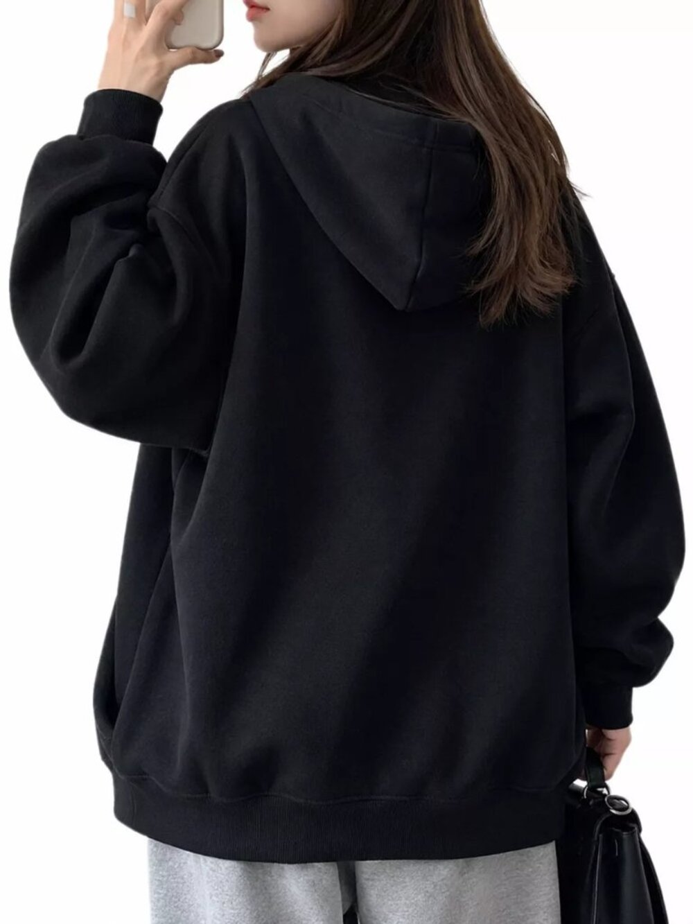 Letter Graphic Long Sleeve Hoodie - Picture 6 of 16